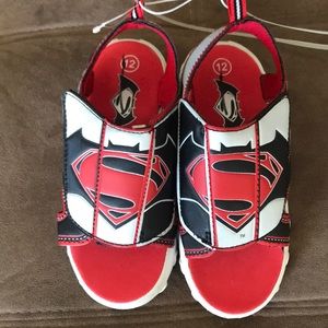 NEVER WORN Superman Light Up Sandals size 12